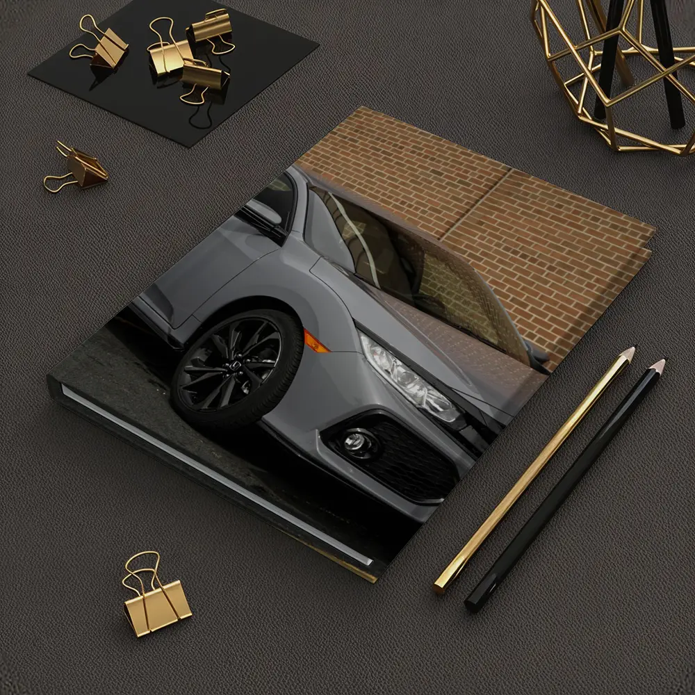 Honda Civic Sport Hatchback Gray Brick Background – Notebooks