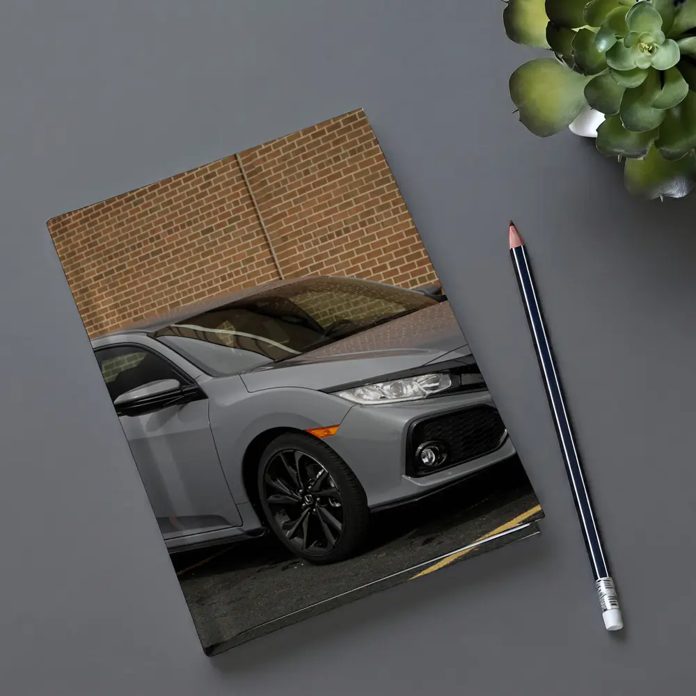 Honda Civic Sport Hatchback Gray Brick Background – Notebooks