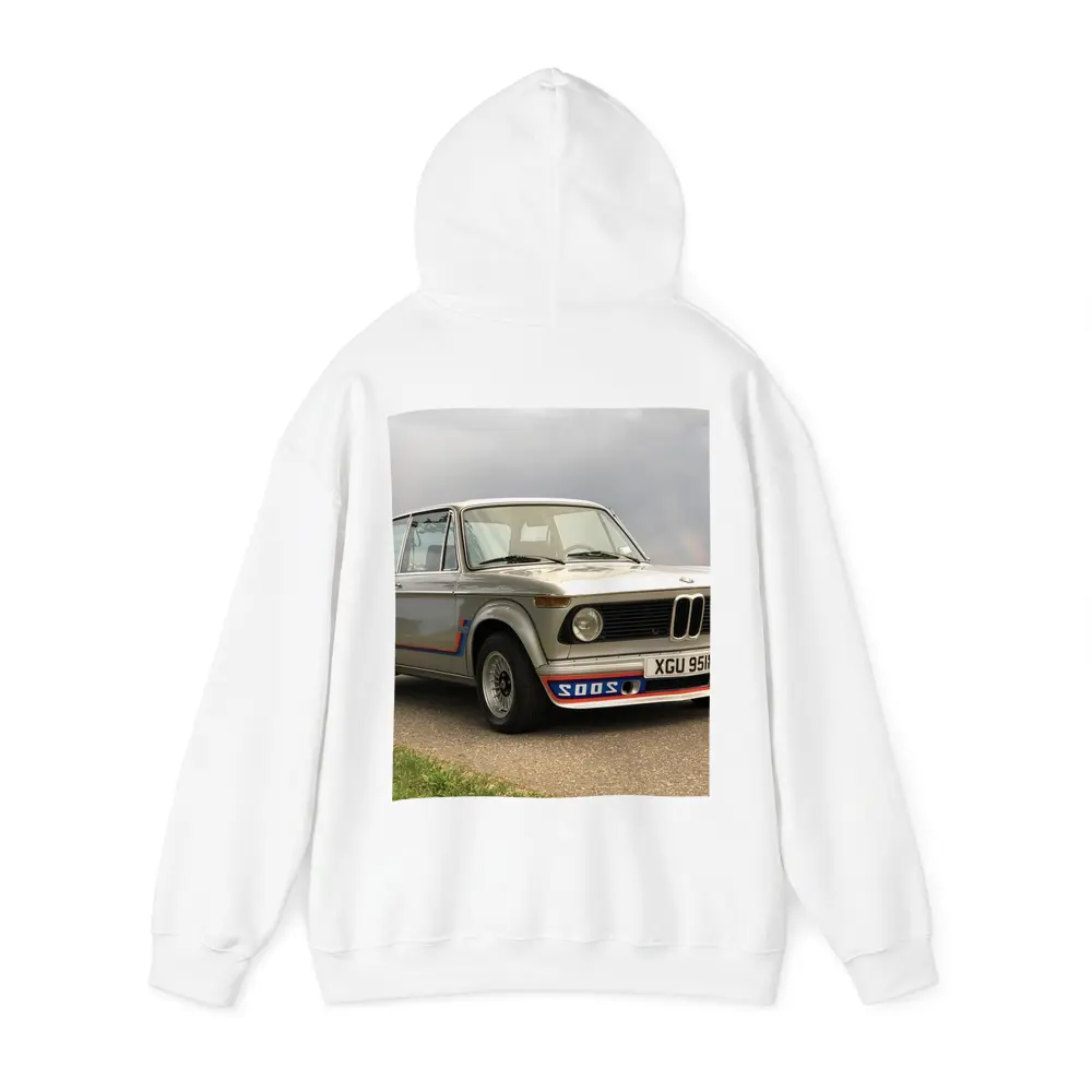 BMW 2002 Turbo Classic Silver Road Scene – Hoodies
