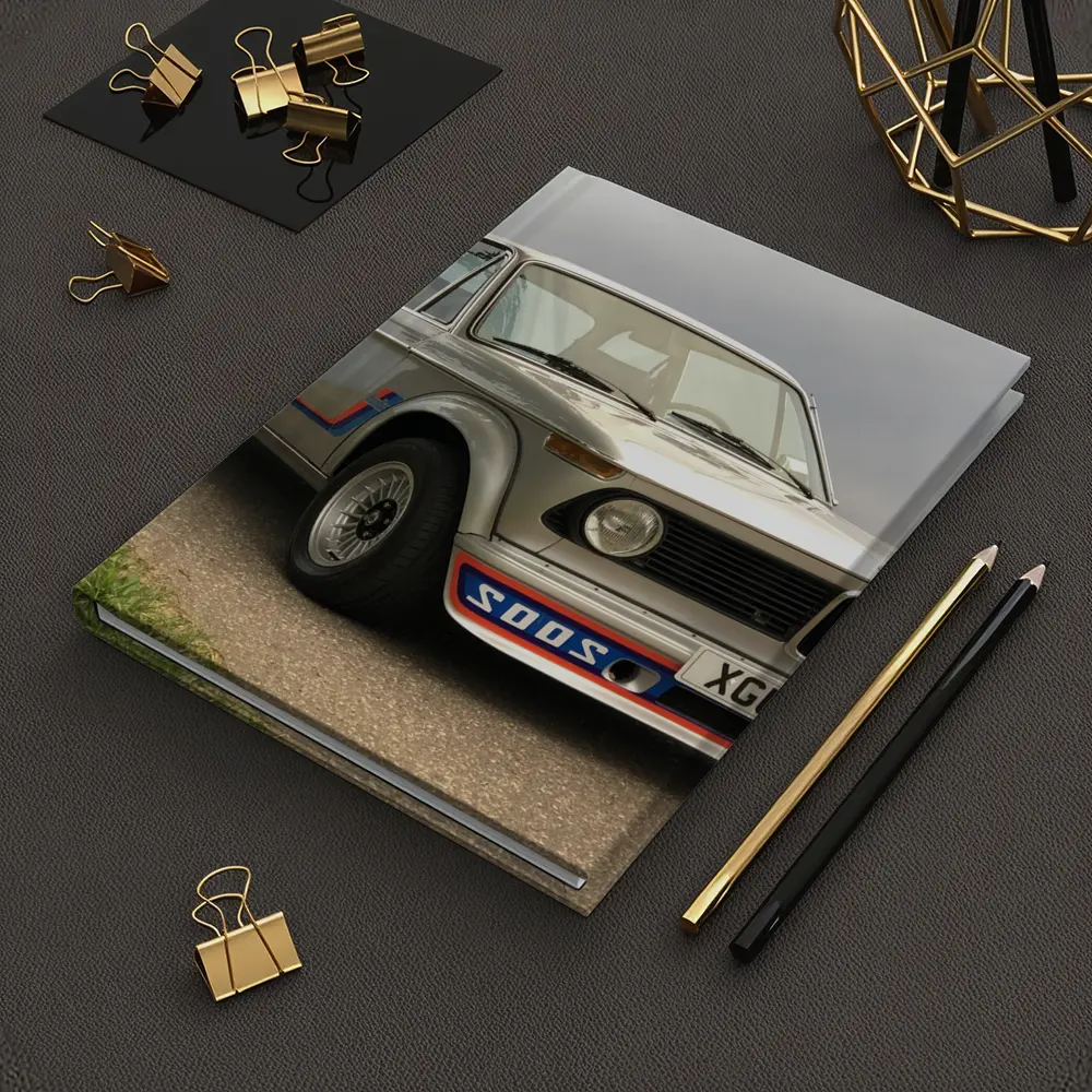 BMW 2002 Turbo Classic Silver Road Scene – Notebooks