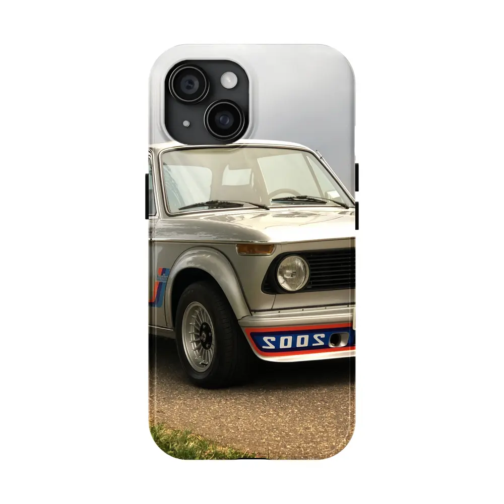 BMW 2002 Turbo Classic Silver Road Scene – Cases