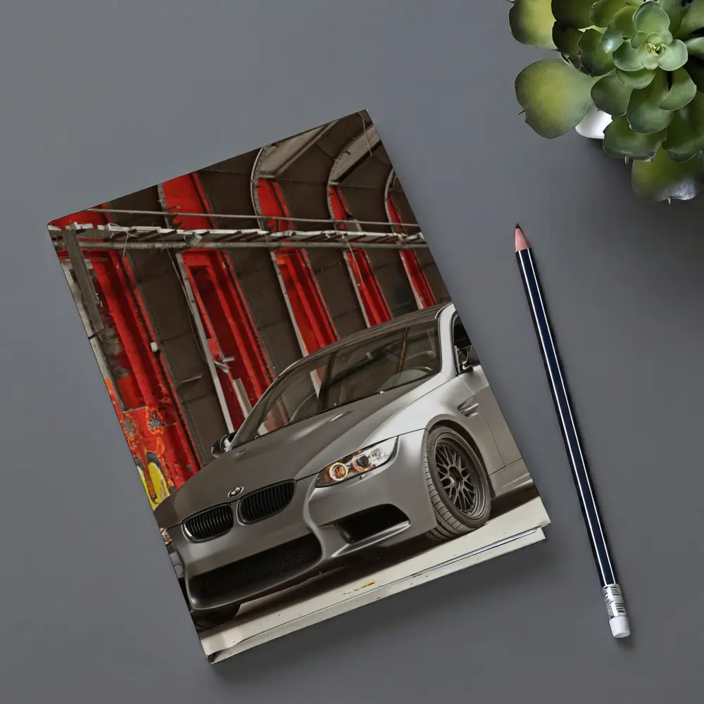 BMW M3 Matte Gray Abandoned Industrial Building – Notebooks