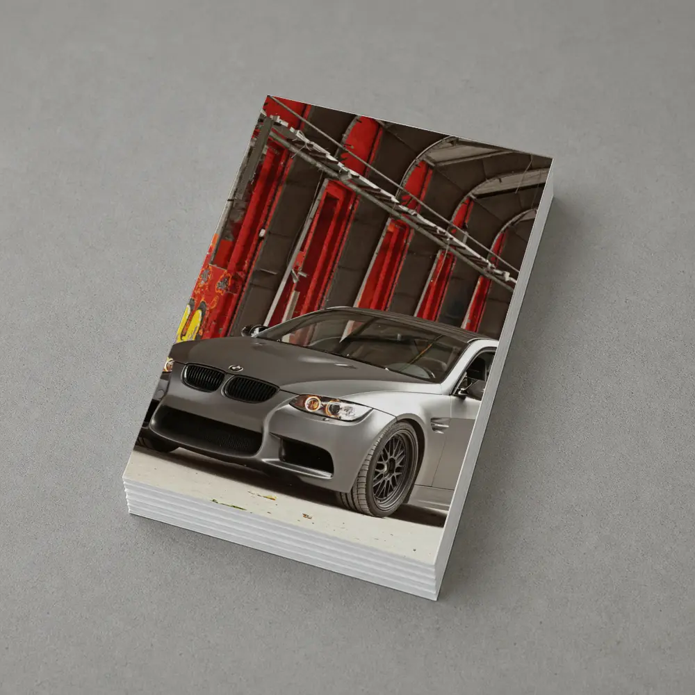 BMW M3 Matte Gray Abandoned Industrial Building – Postcards