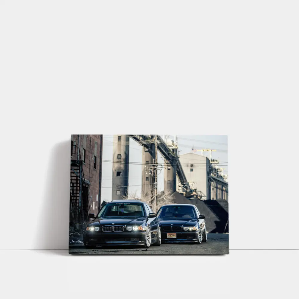 BMW 750il E38 Duo Industrial Background – Wall Art