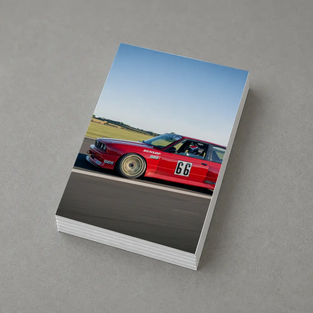 BMW E30 M3 Red Race Car Track – Postcards