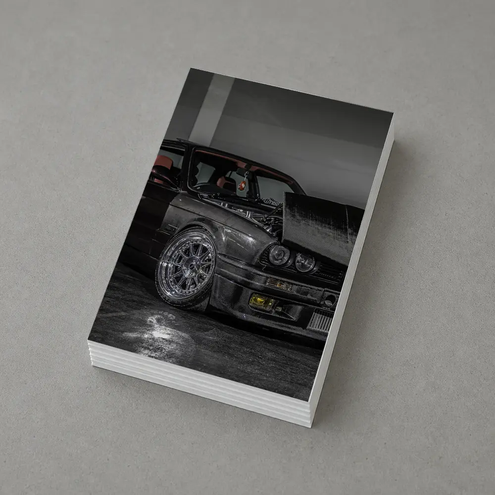 BMW E30 Tuned Carbon Wide Body Dark Garage – Postcards
