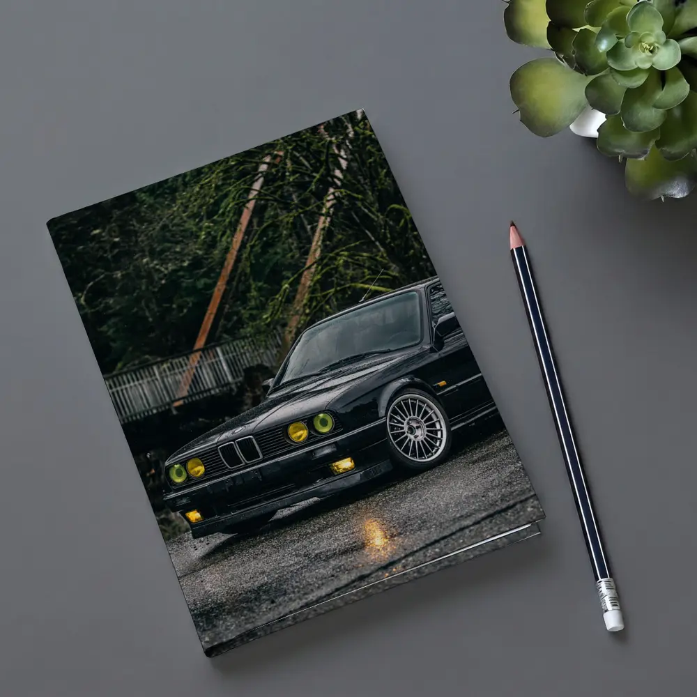 BMW E30 Touring Wagon Black Wet Street – Notebooks