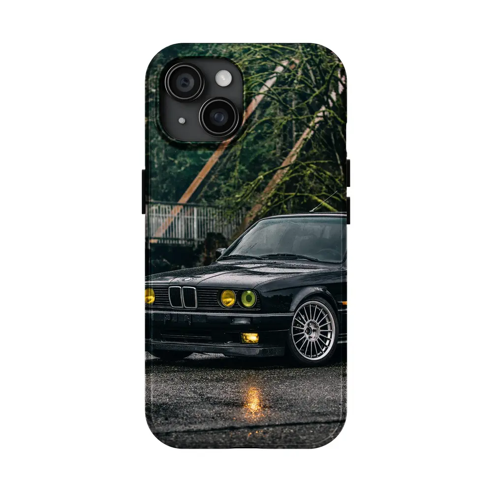 BMW E30 Touring Wagon Black Wet Street – Cases