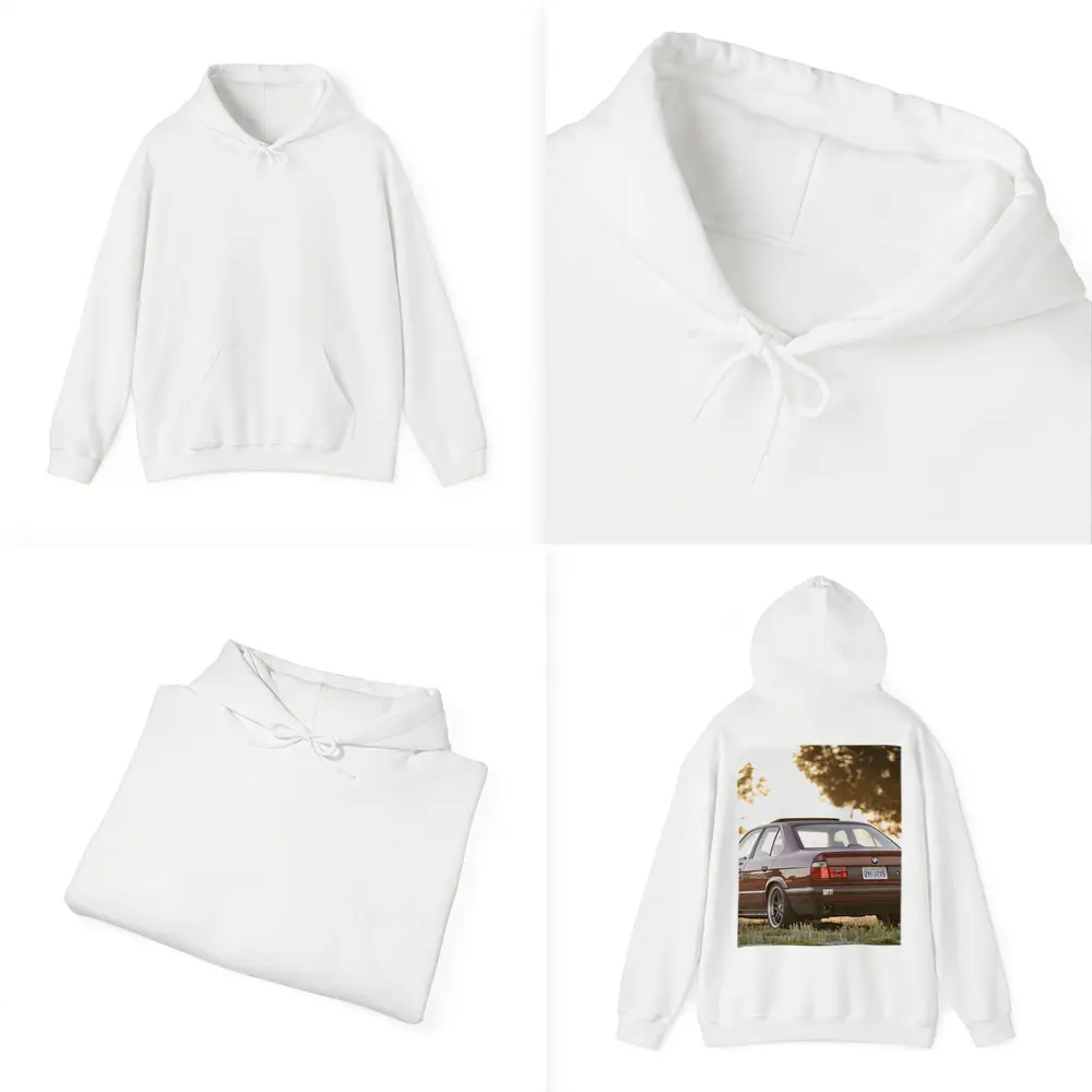 BMW E34 525i Sedan Golden Hour Park – Hoodies