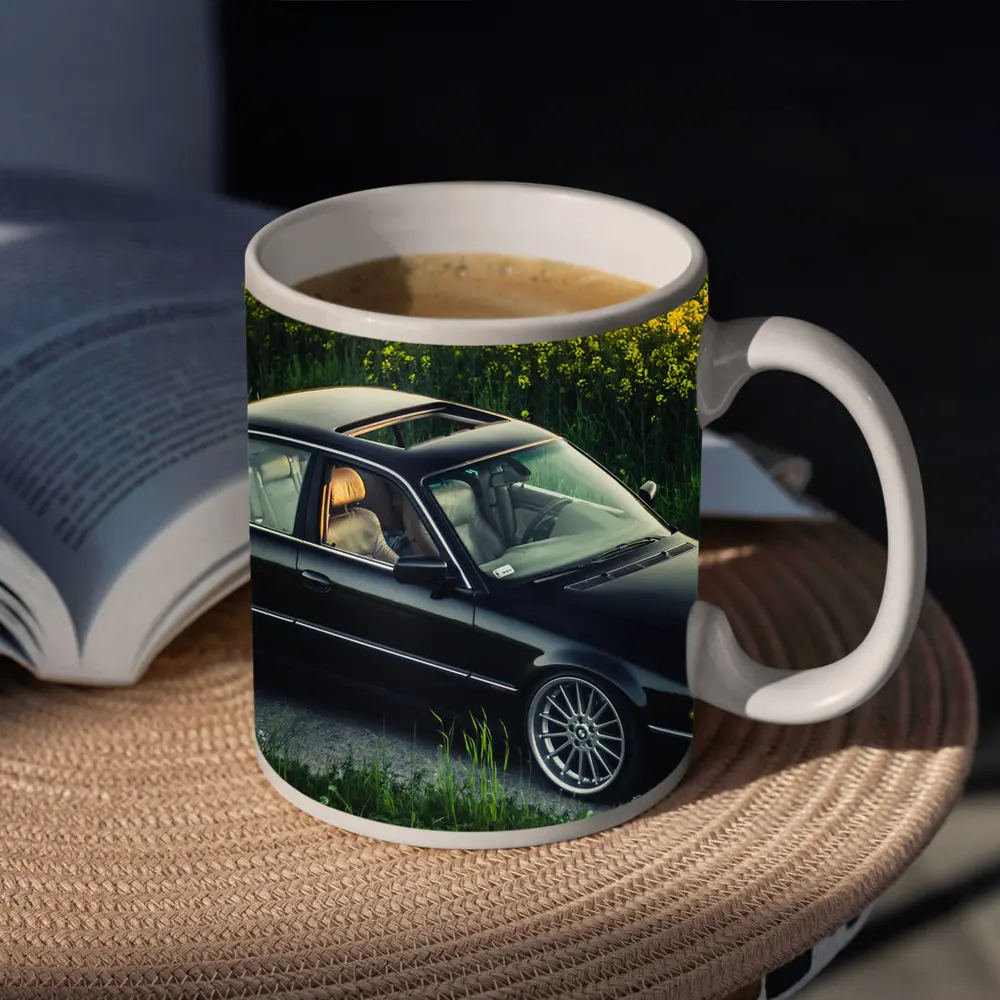 BMW 7 Series E38 Black Rapeseed Field – Mugs