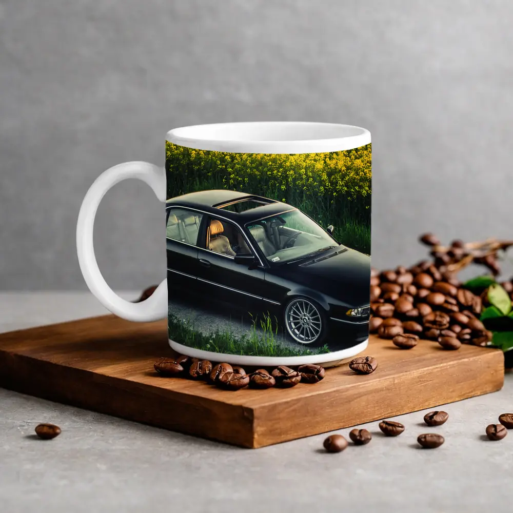 BMW 7 Series E38 Black Rapeseed Field – Mugs