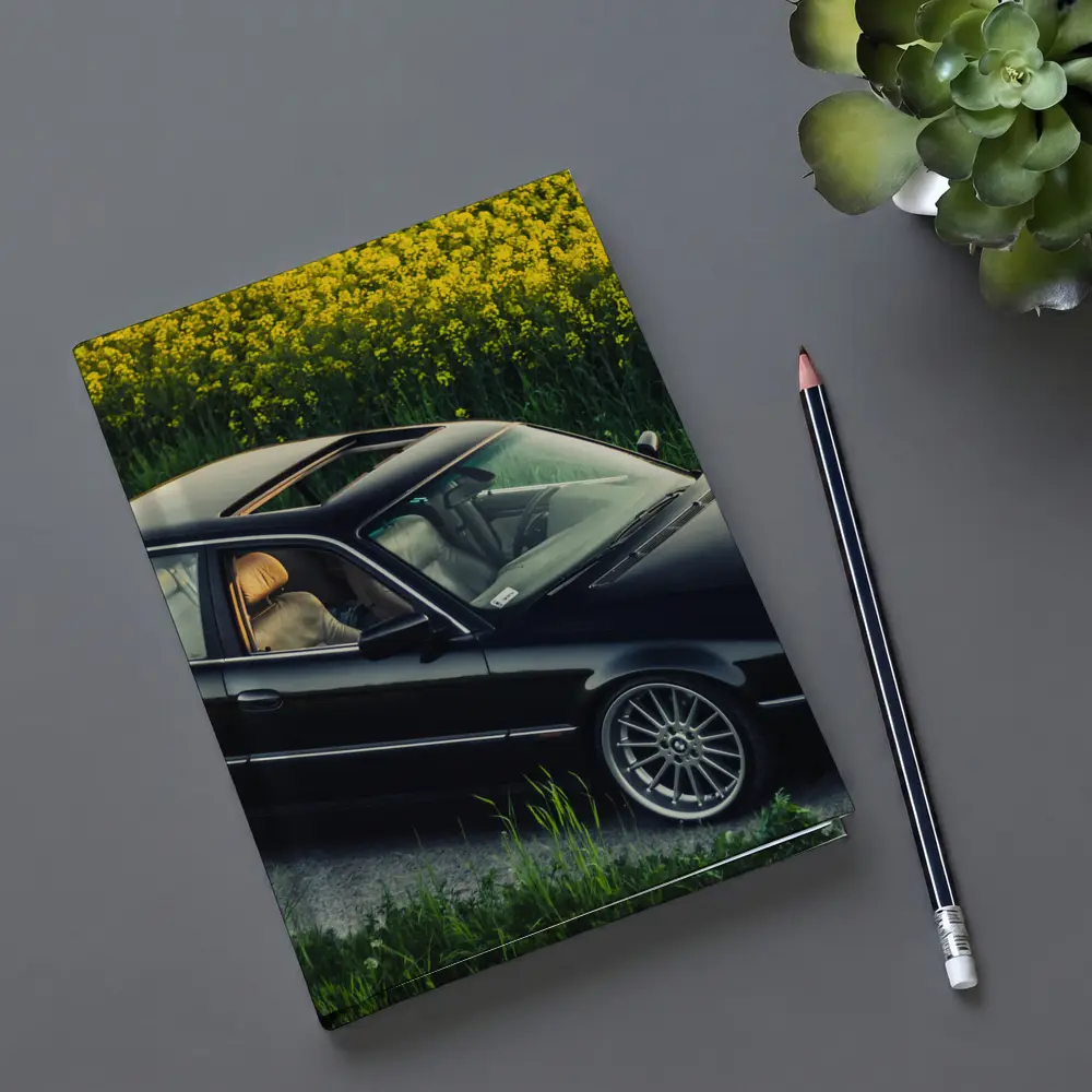 BMW 7 Series E38 Black Rapeseed Field – Notebooks