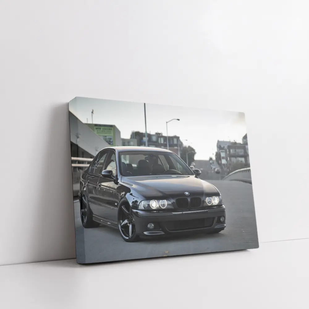 BMW M5 E39 Black Urban Street Scene – Wall Art