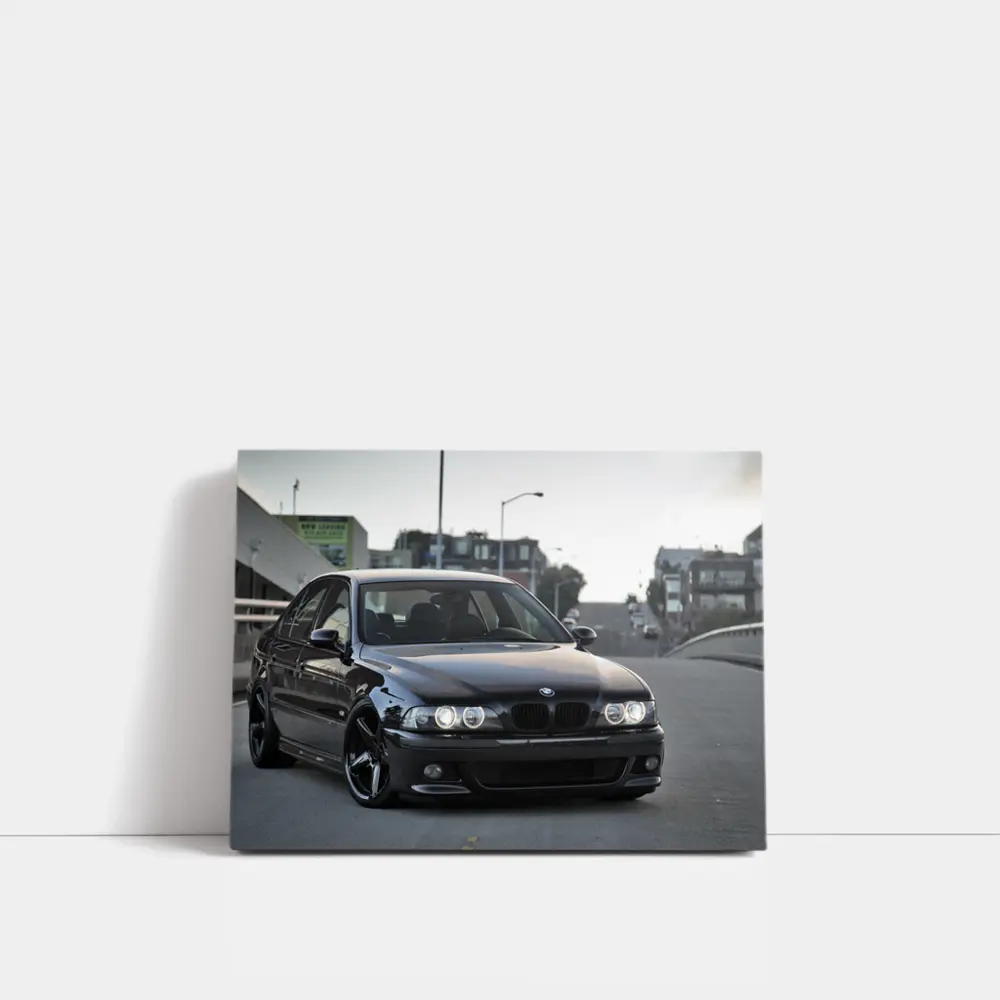 BMW M5 E39 Black Urban Street Scene – Wall Art