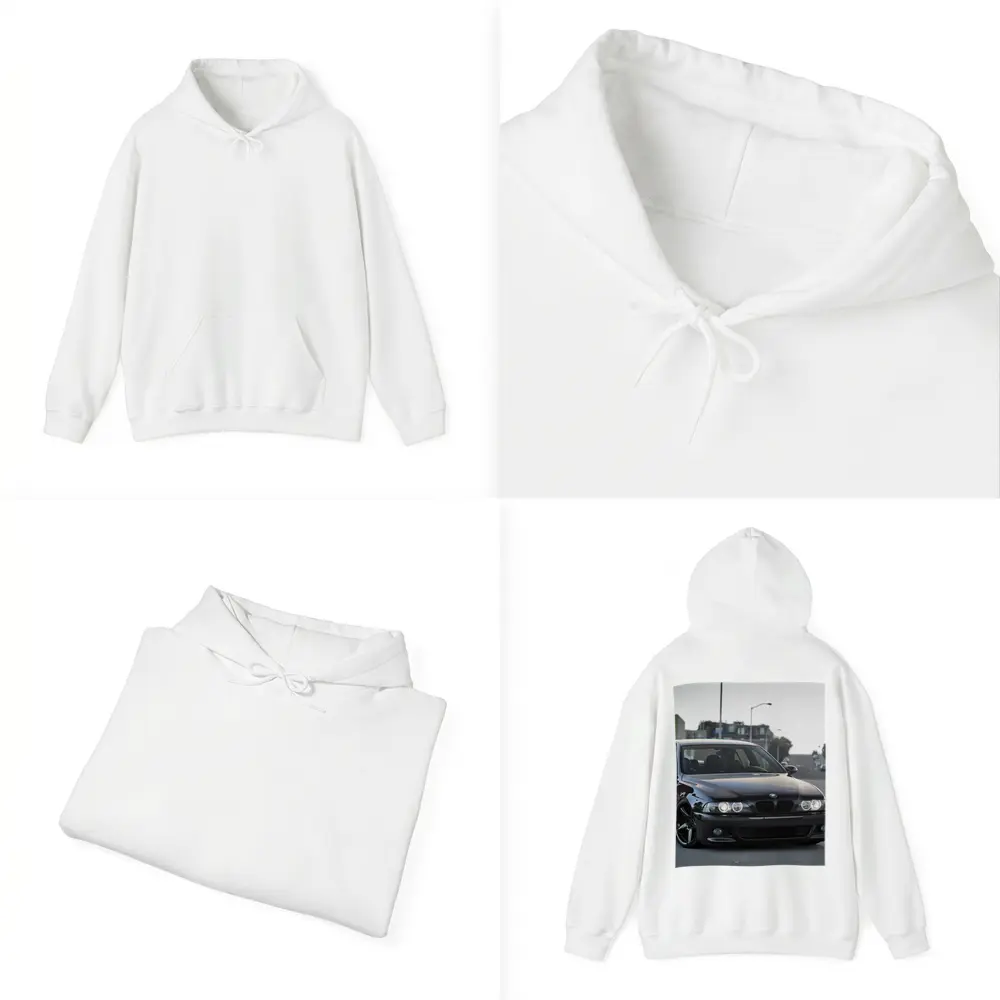 BMW M5 E39 Black Urban Street Scene – Hoodies