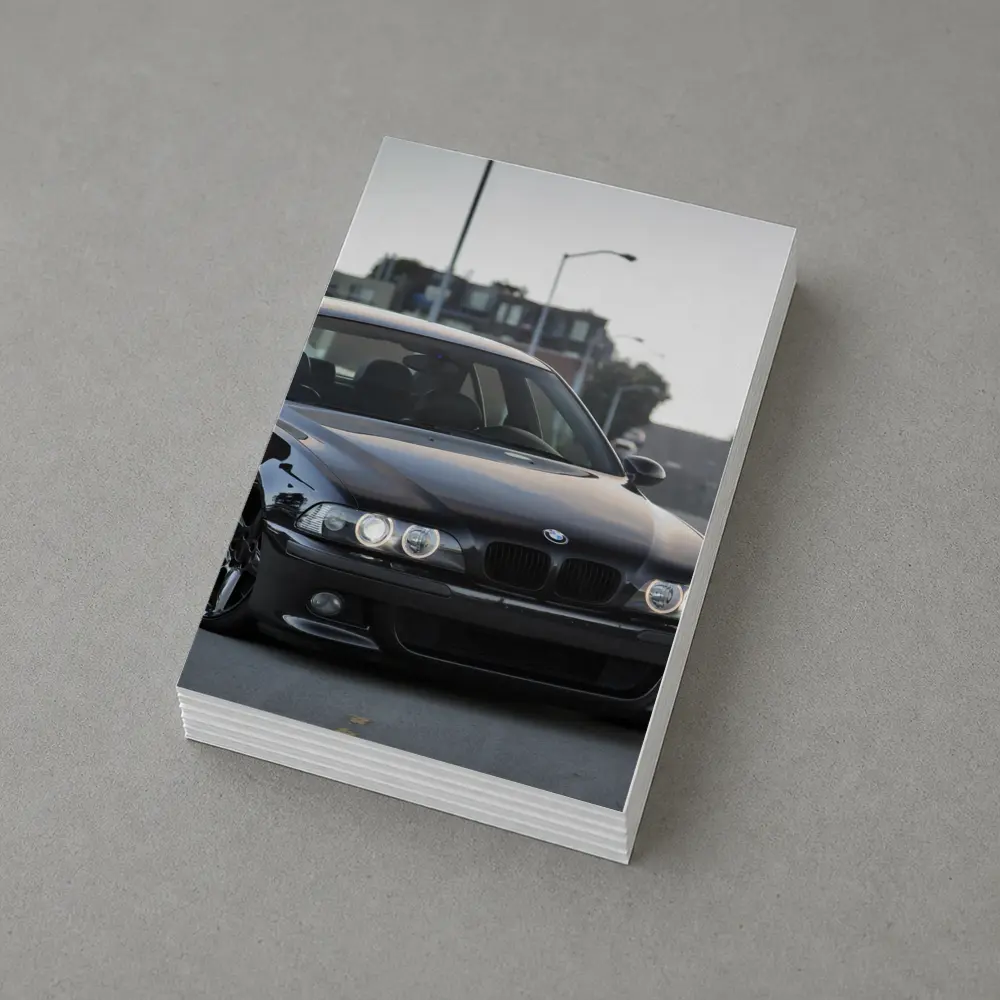 BMW M5 E39 Black Urban Street Scene – Postcards