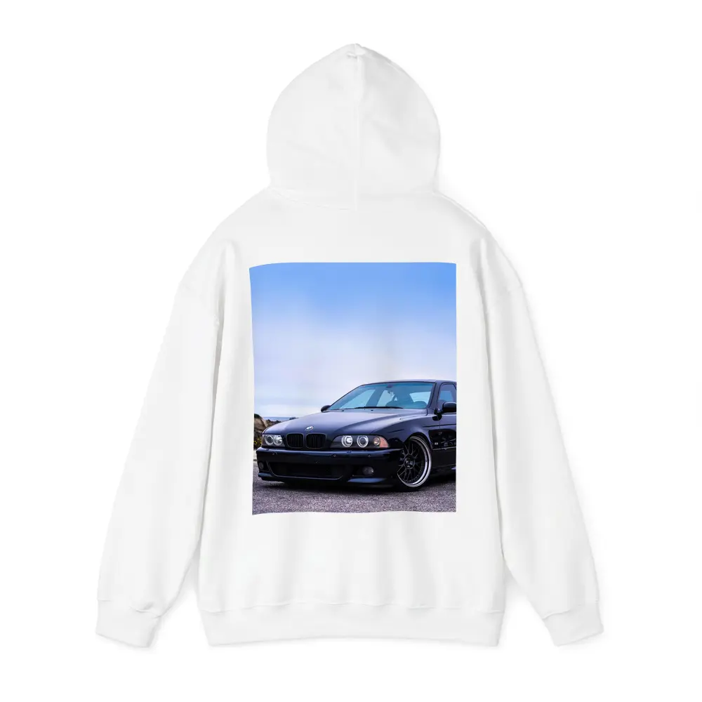 BMW E39 M5 Black Coastal Road Scene – Hoodies