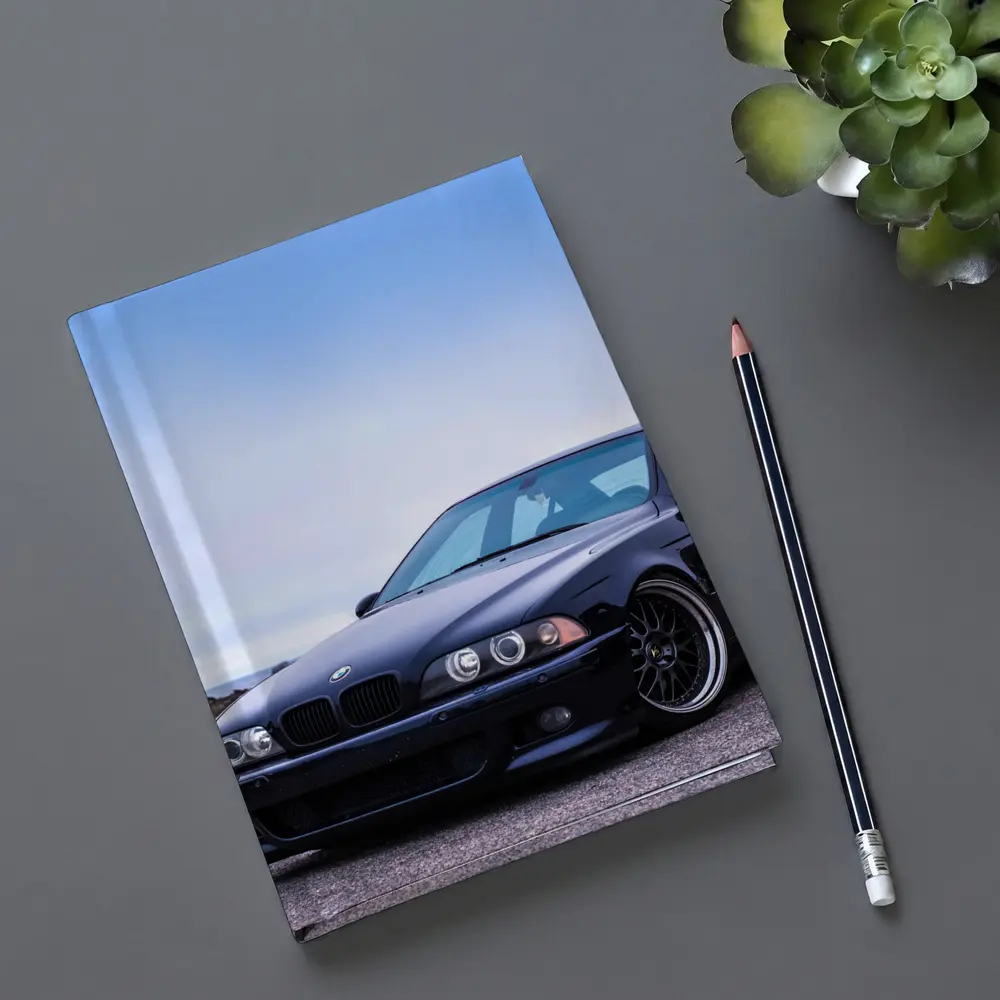 BMW E39 M5 Black Coastal Road Scene – Notebooks