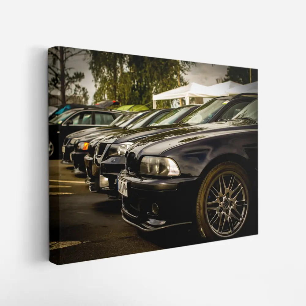 BMW E39 M5 Black Car Meet Parking – Wall Art