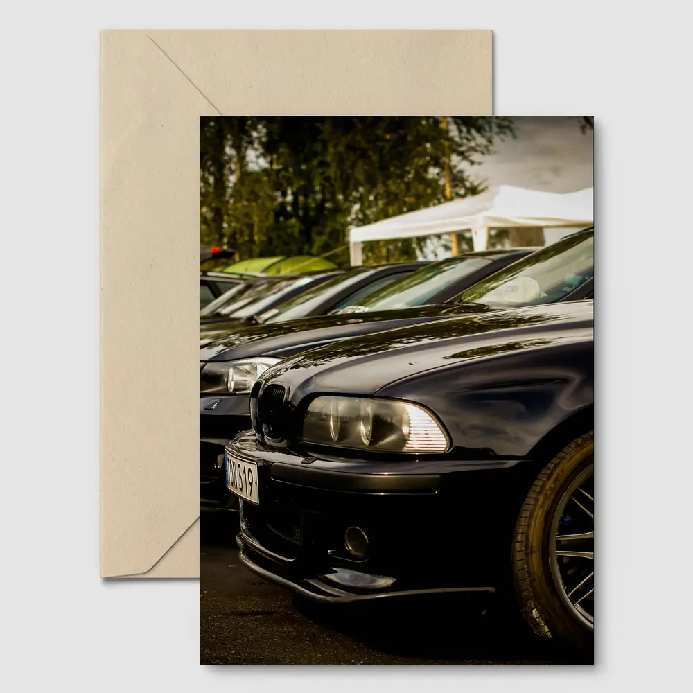 BMW E39 M5 Black Car Meet Parking – Postcards