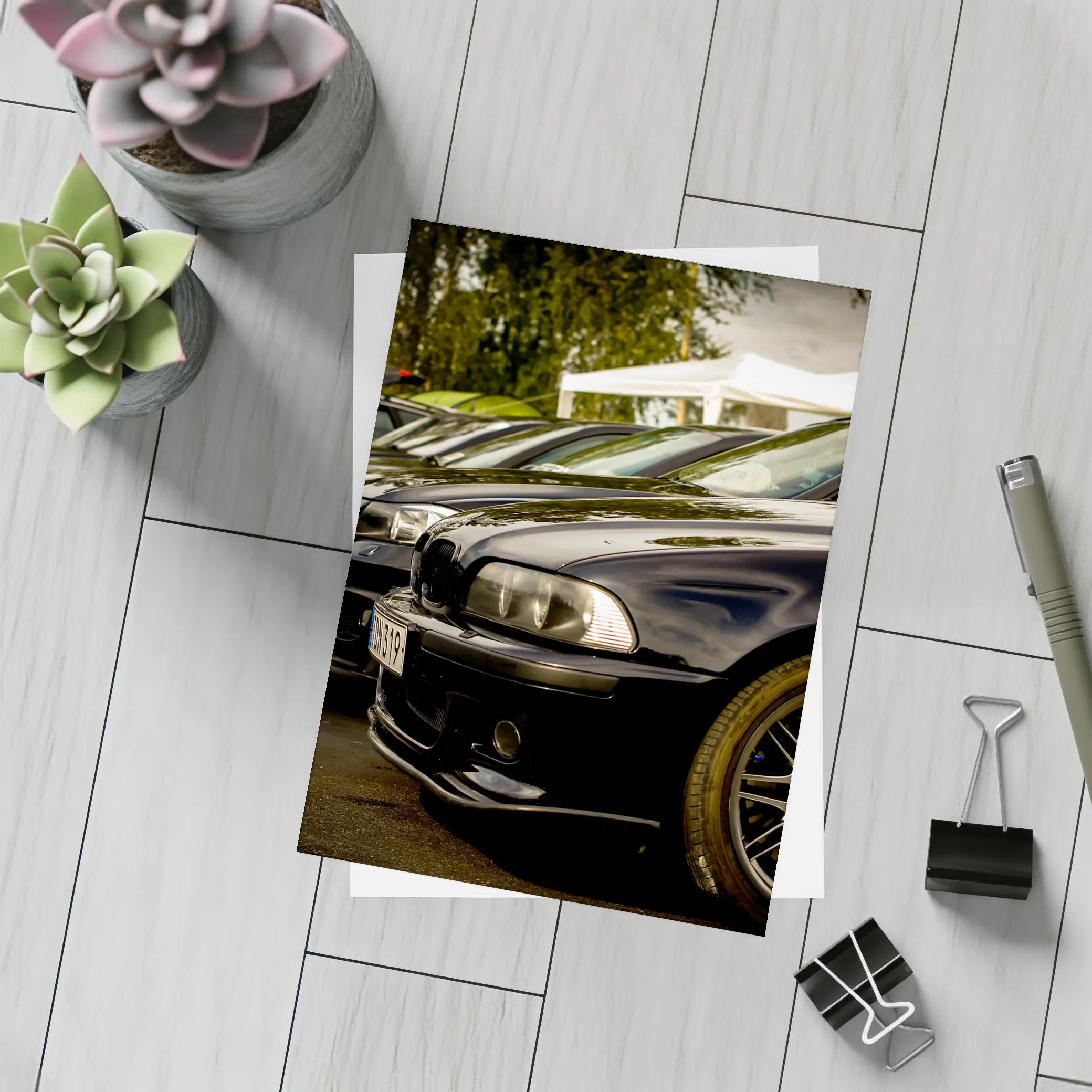 BMW E39 M5 Black Car Meet Parking – Postcards