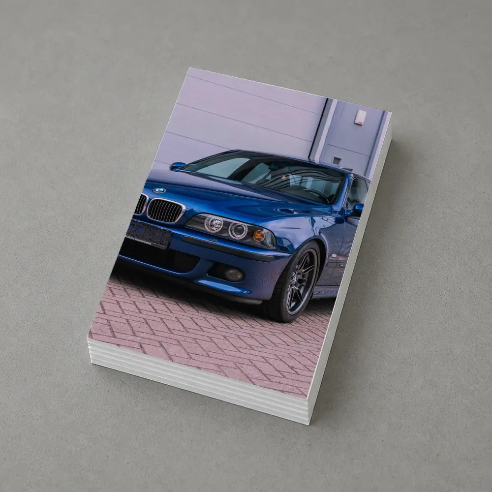 BMW E39 M5 Le Mans Blue Parking – Postcards
