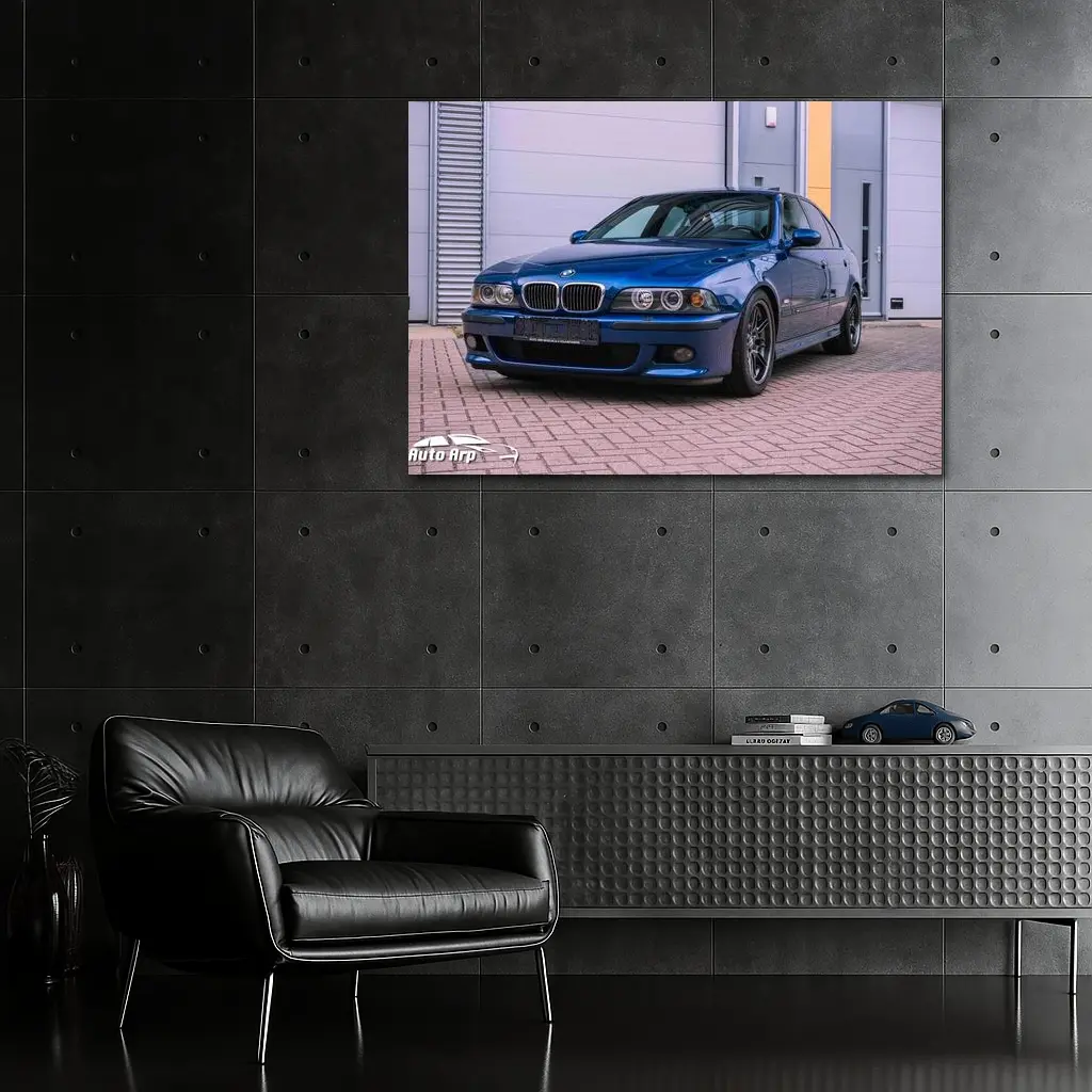 BMW E39 M5 Le Mans Blue Parking – Wall Art