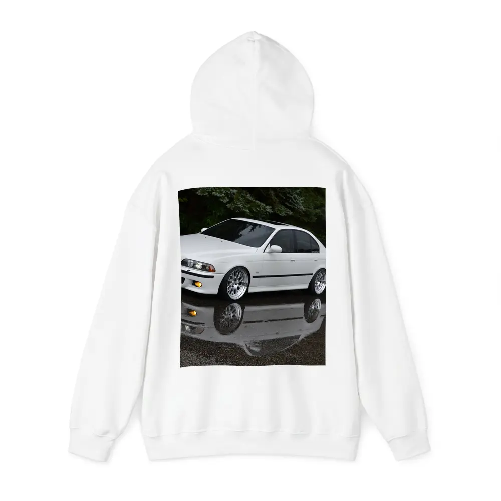 BMW E39 M5 White Wet Street Reflection – Hoodies