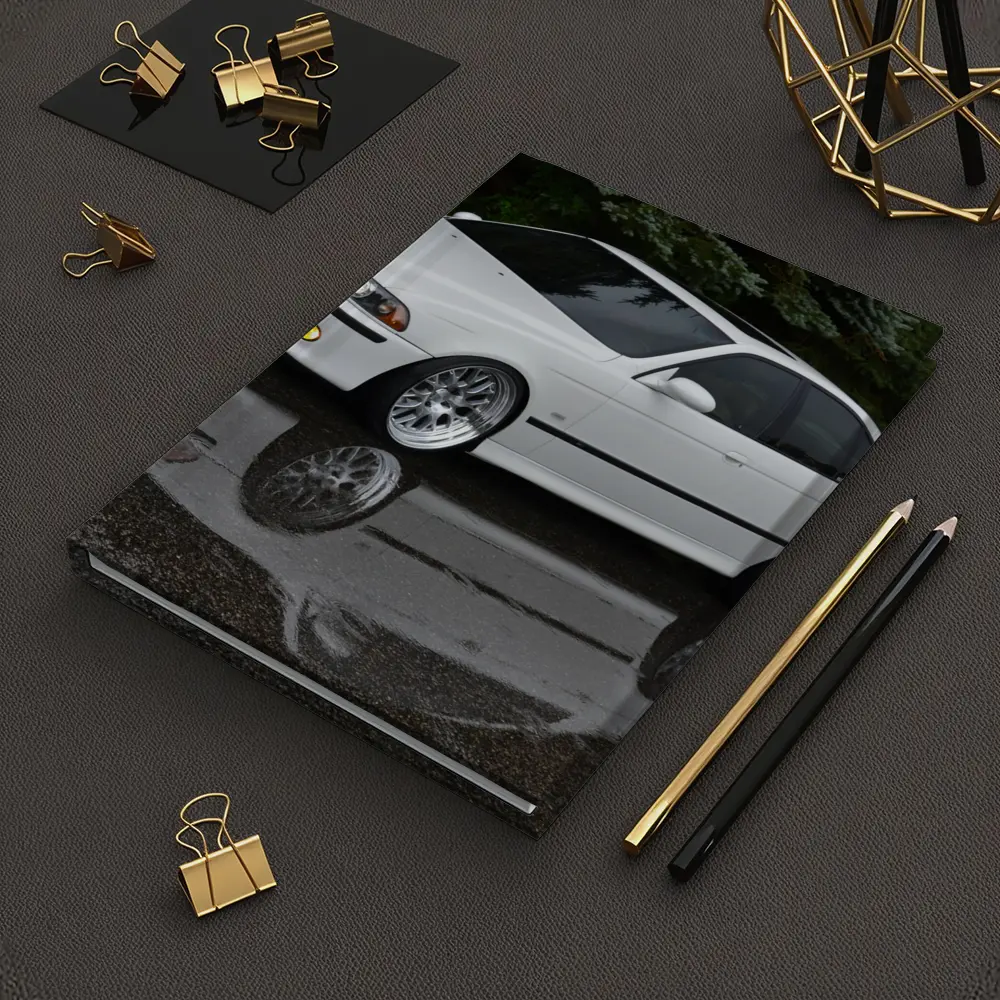 BMW E39 M5 White Wet Street Reflection – Notebooks