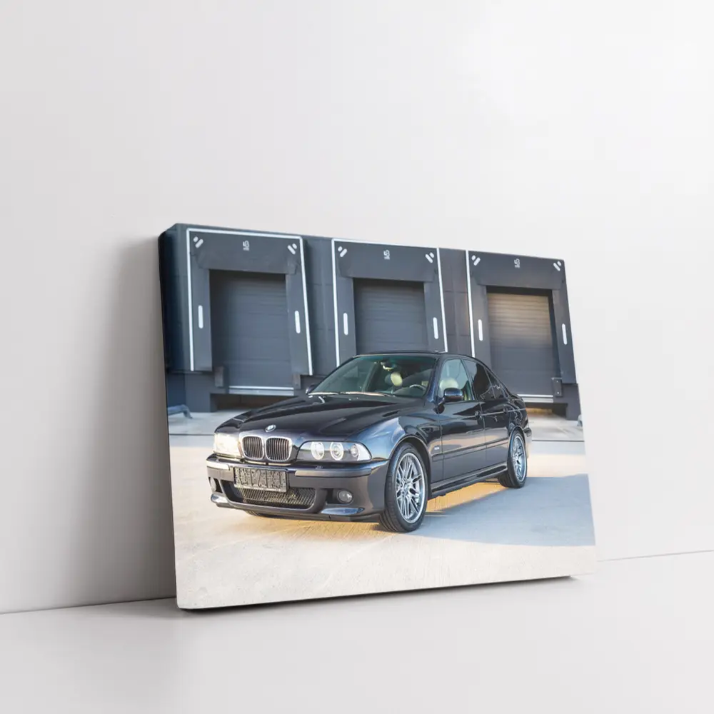 BMW E39 M5 Black Parked Industrial Garage – Wall Art