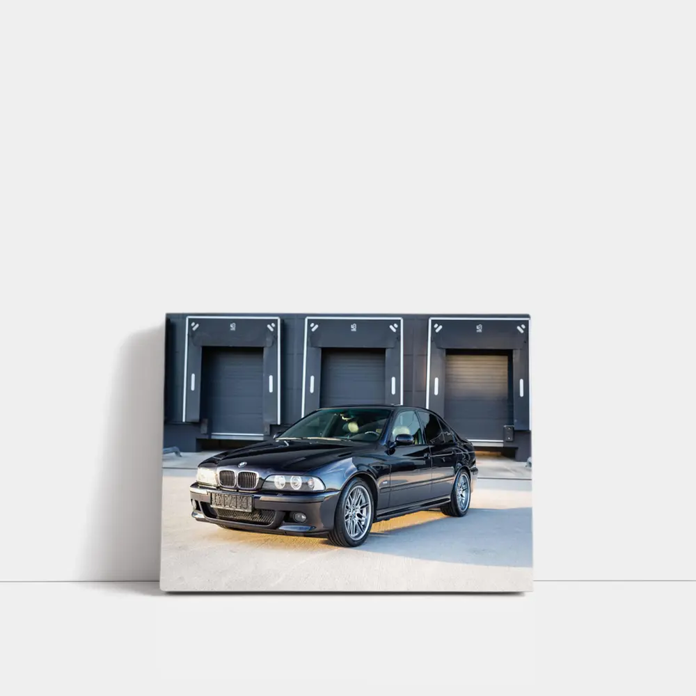 BMW E39 M5 Black Parked Industrial Garage – Wall Art