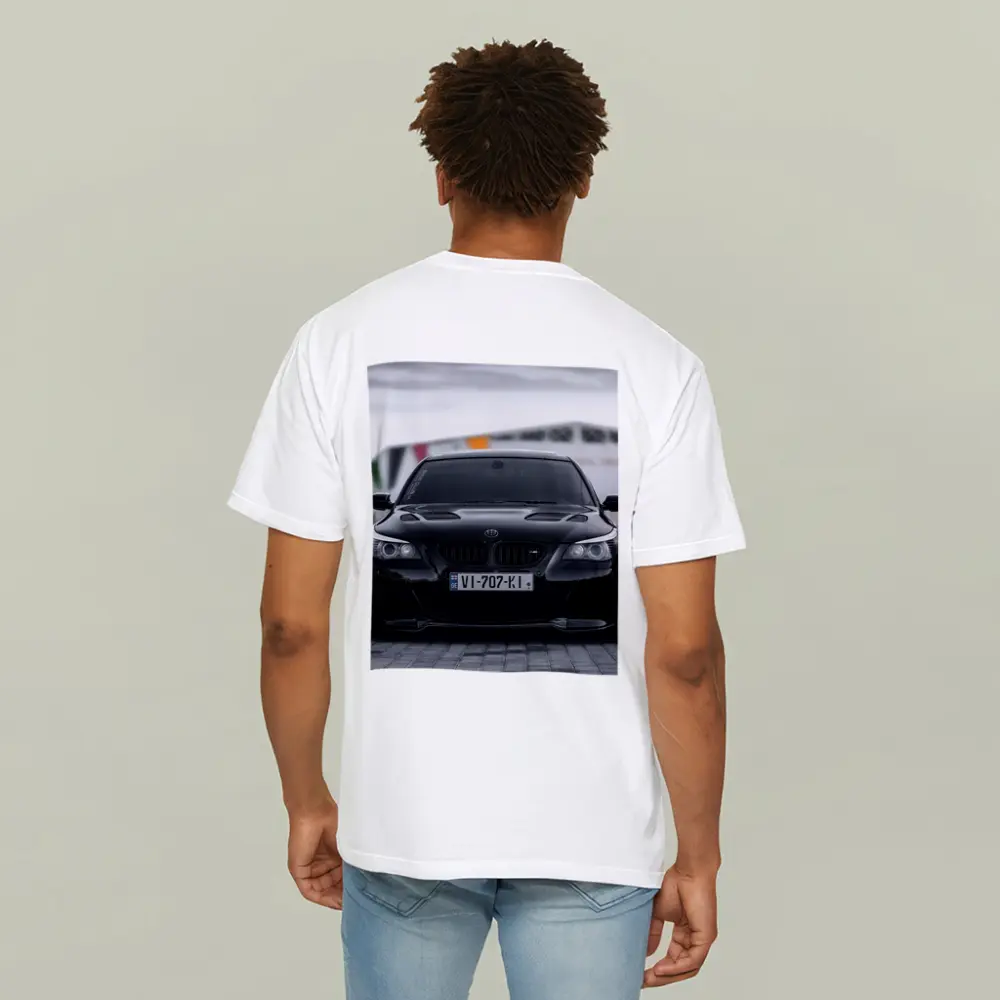 BMW M5 E60 Black Front Street View – T-Shirts