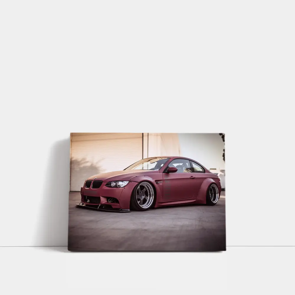 BMW M3 E92 Wide Body Matte Red – Wall Art