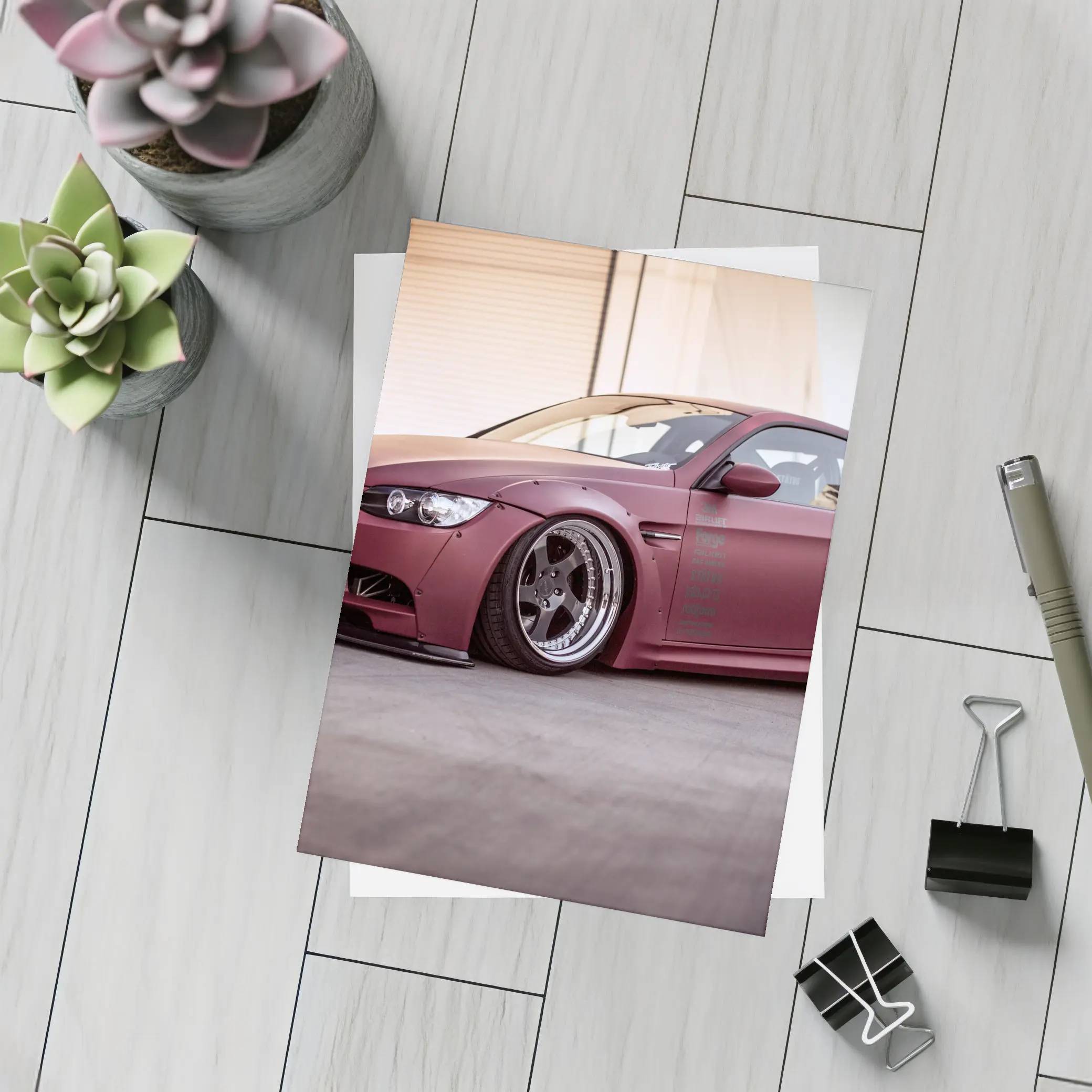BMW M3 E92 Wide Body Matte Red – Postcards
