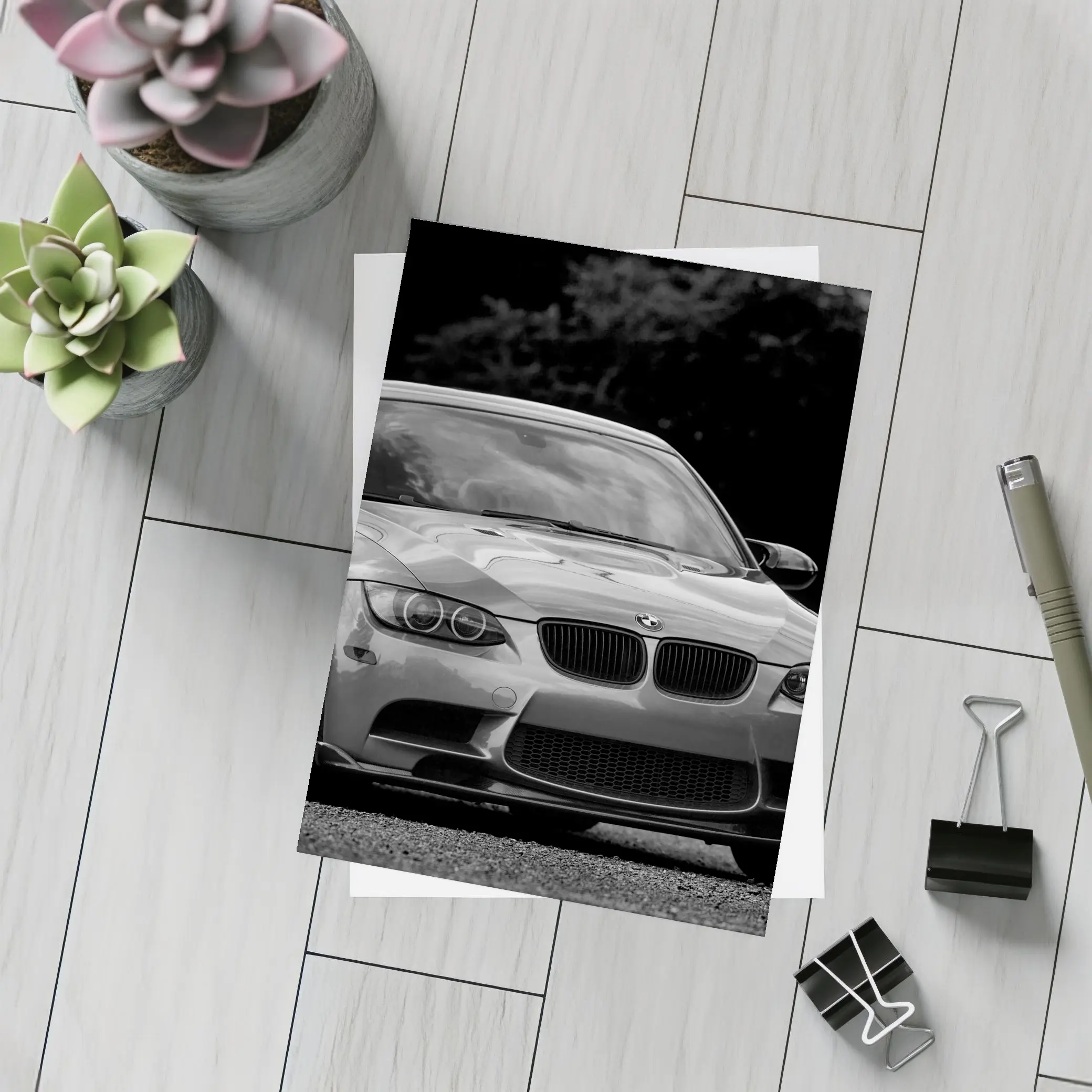 BMW M3 E92 Coupe Black and White – Postcards