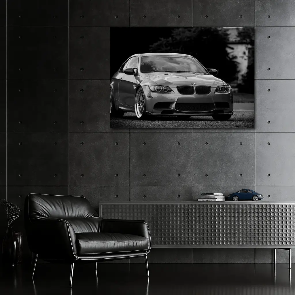BMW M3 E92 Coupe Black and White – Wall Art
