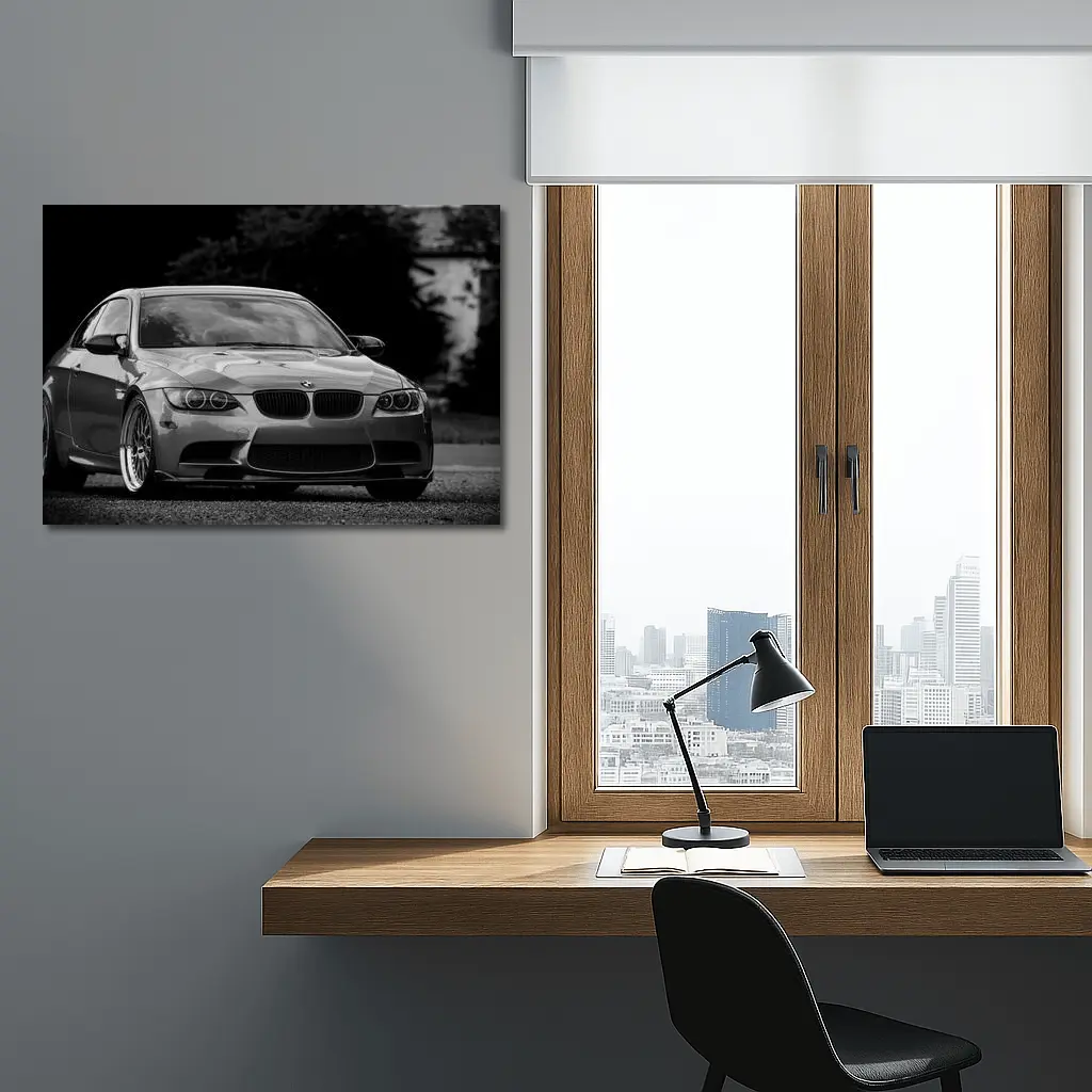BMW M3 E92 Coupe Black and White – Wall Art