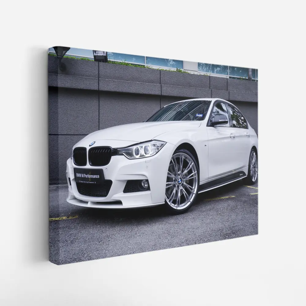 BMW 3 Series White M Performance Sedan – Wall Art