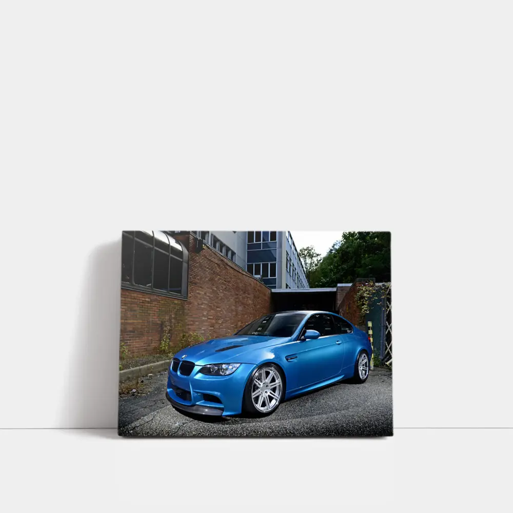 BMW M3 E92 Atlantic Blue Urban Setting – Wall Art