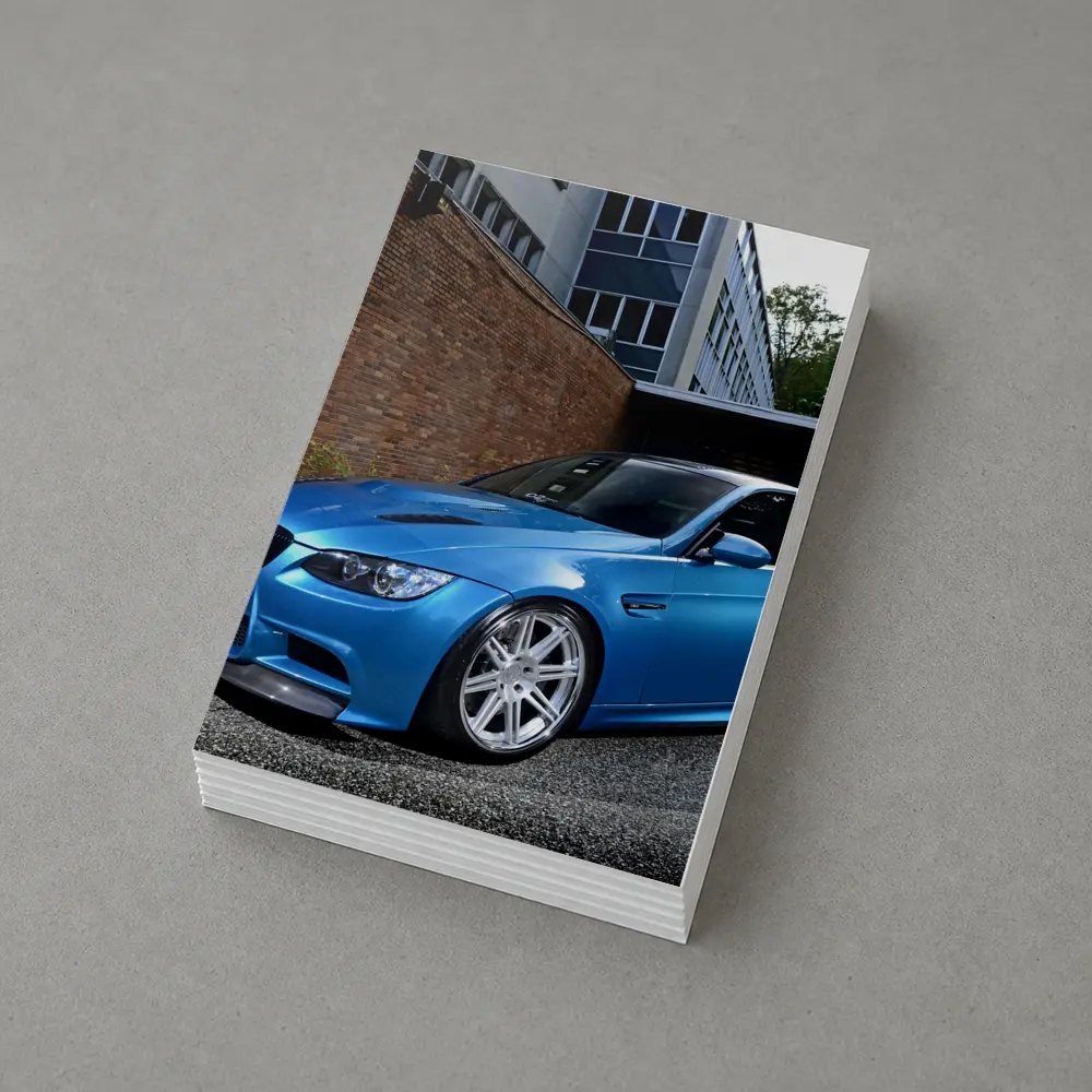 BMW M3 E92 Atlantic Blue Urban Setting – Postcards