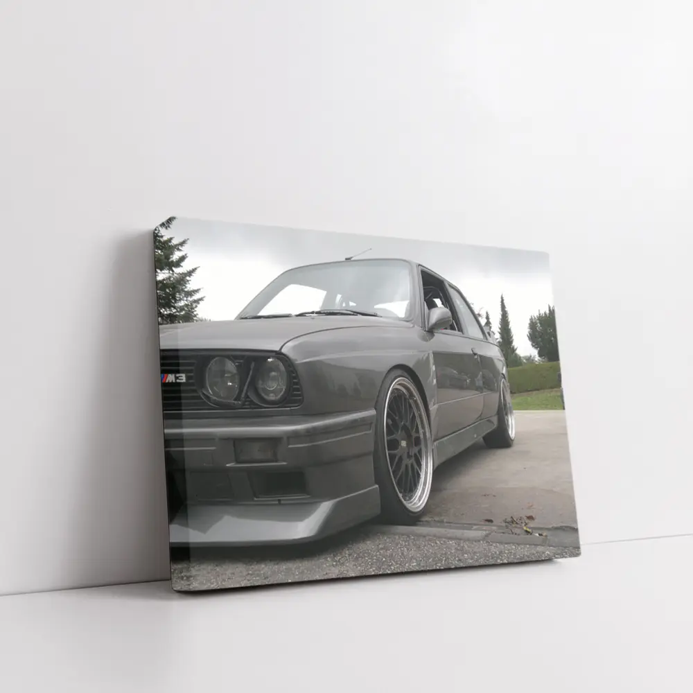 BMW M3 E30 Gray Stance Low Shot – Wall Art