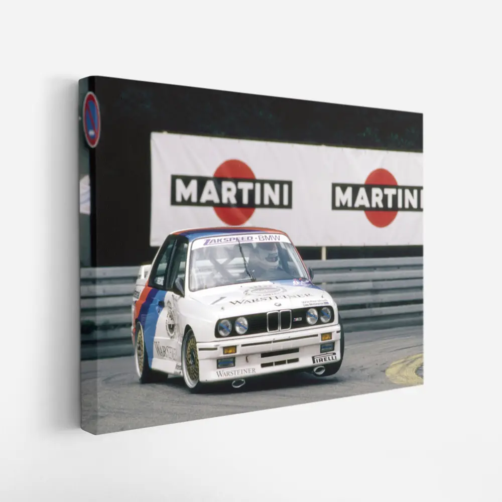 BMW M3 E30 Race Car Martini Trackside – Wall Art