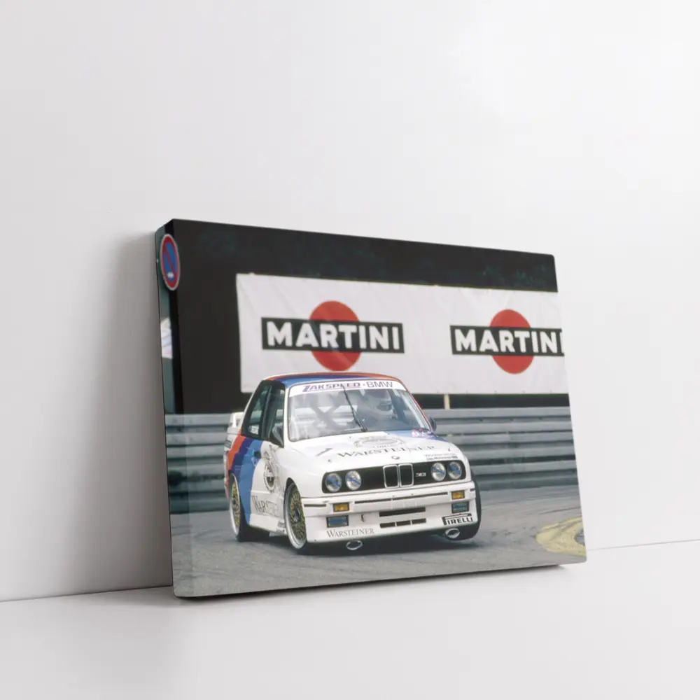 BMW M3 E30 Race Car Martini Trackside – Wall Art