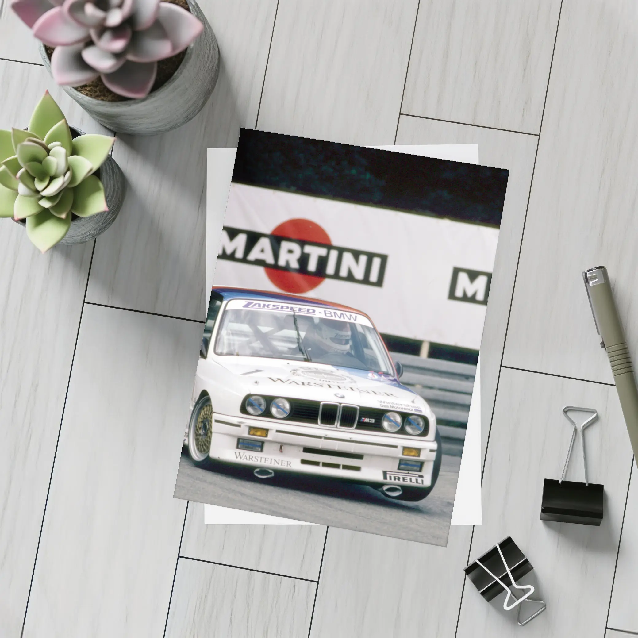 BMW M3 E30 Race Car Martini Trackside – Postcards
