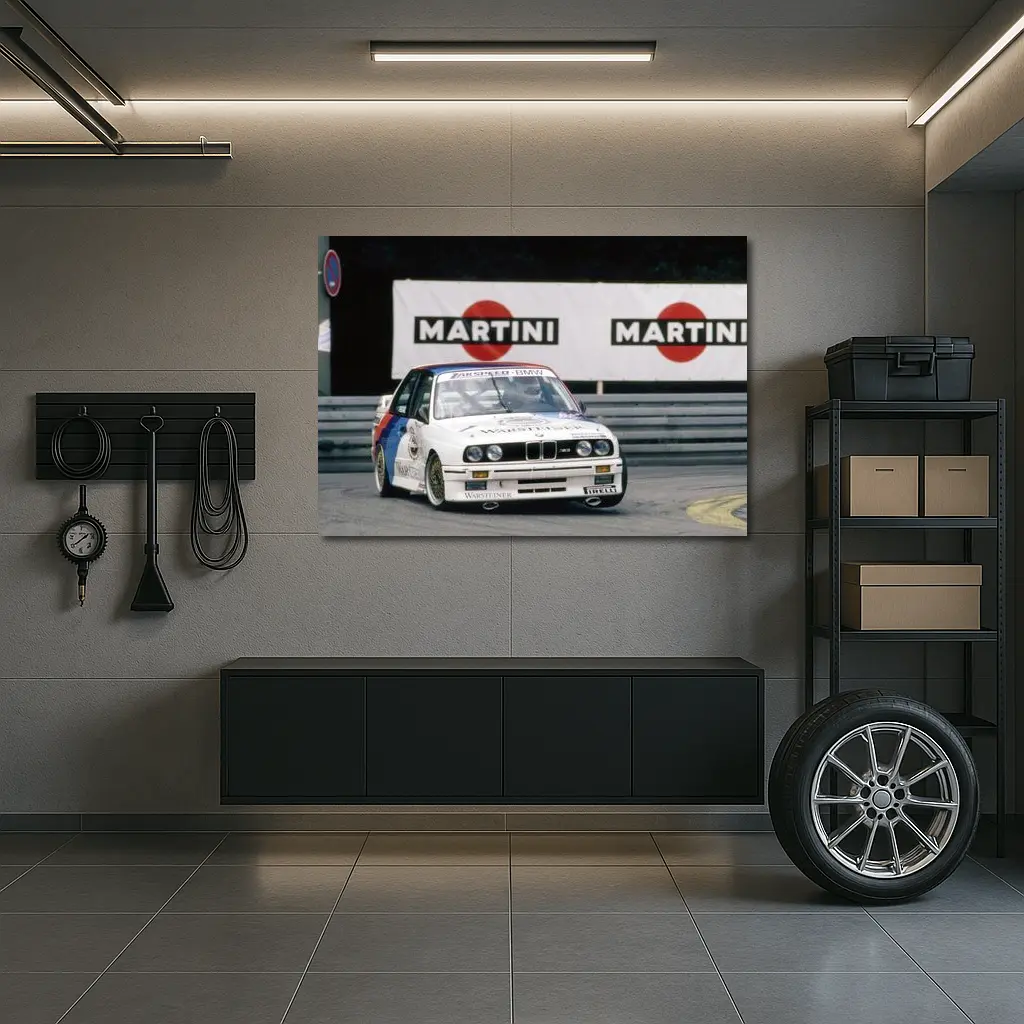 BMW M3 E30 Race Car Martini Trackside – Wall Art