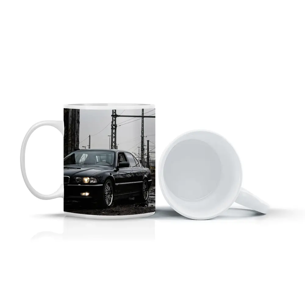BMW 740i E38 Black Industrial Rainy Setting – Mugs
