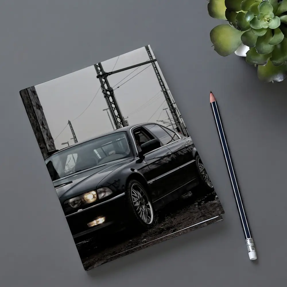 BMW 740i E38 Black Industrial Rainy Setting – Notebooks
