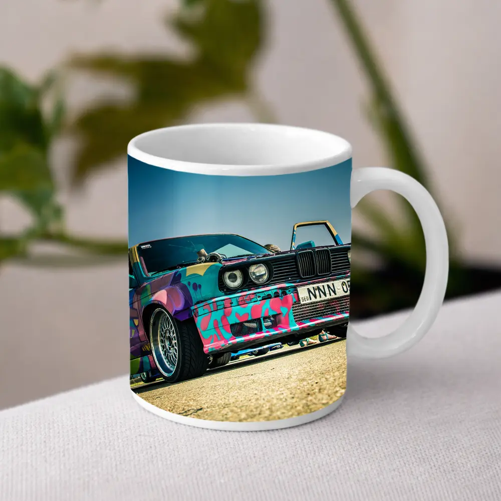 BMW E30 Graffiti Wrap Drift Car Street – Mugs