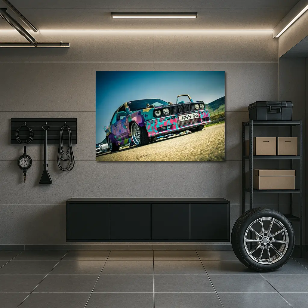 BMW E30 Graffiti Wrap Drift Car Street – Wall Art