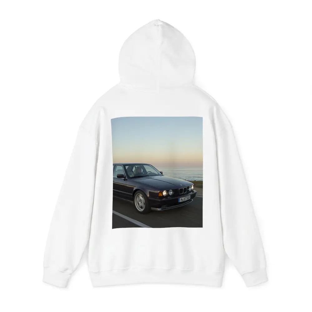 BMW E34 5 Series Coastal Sunset Drive – Hoodies